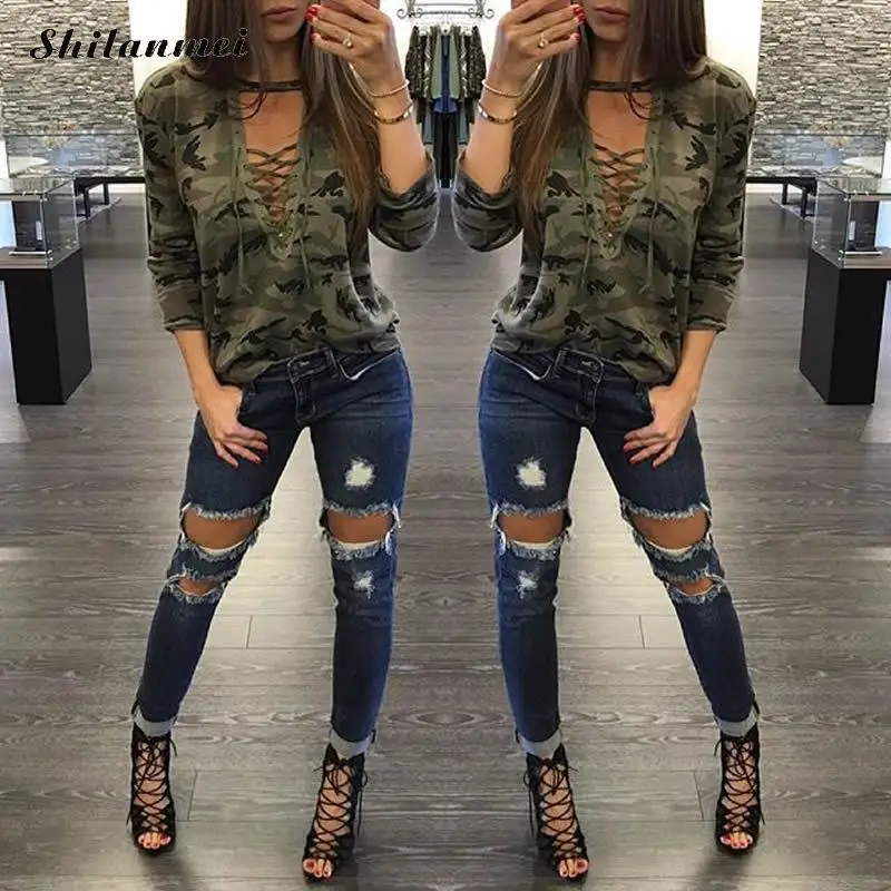 Пикантные открытые на шнуровке повязки блузка с треугольным вырезом женские