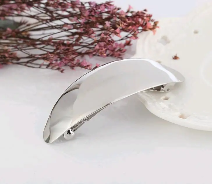 H41-002 12pc/lot quality smooth surface women gold and silver metal hair barrette | Украшения и аксессуары