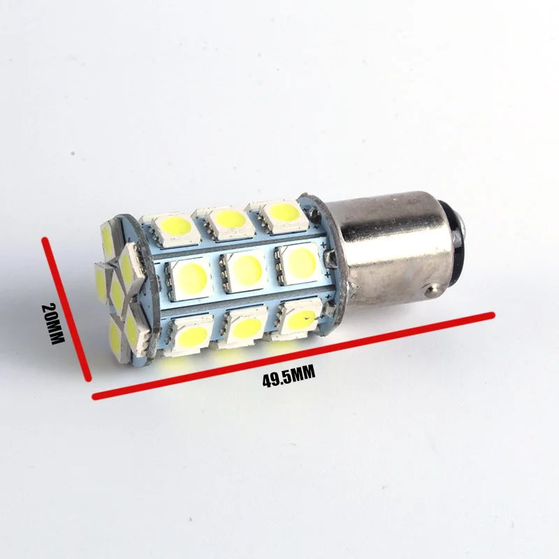 2 шт. 1157 BA15D 5050 SMD 27 LED Автомобильный задний якорь лампа заднего света DC 12V # S018Y