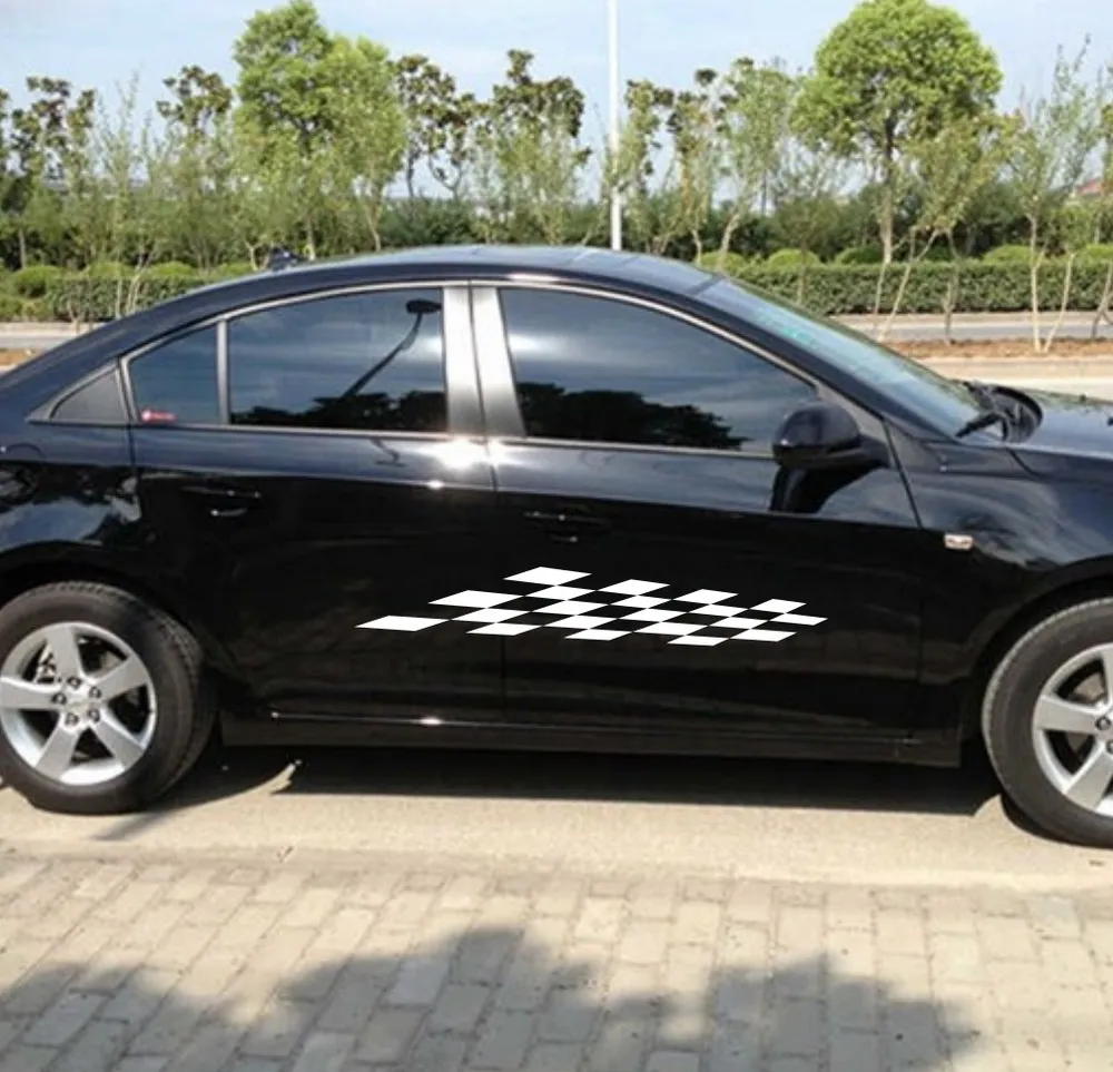 Автомобильные наклейки флаги чемпионата гоночные 47 дюймов для Cruze виниловые с