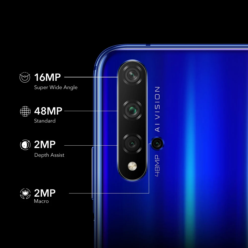 Honor 20 смартфон 48MP камера Google Play установлен huawei Kirin 980 Мобильный телефон 6 26 дюймов