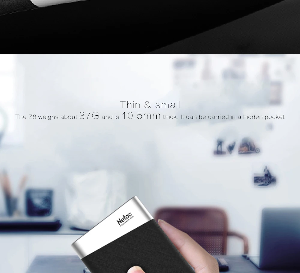 Netac Z6 портативный SSD мини внешний твердотельный накопитель 240 ГБ 480 ГБ 960 ГБ type-c USB3.1 Супер Скоростной для настольного ноутбука