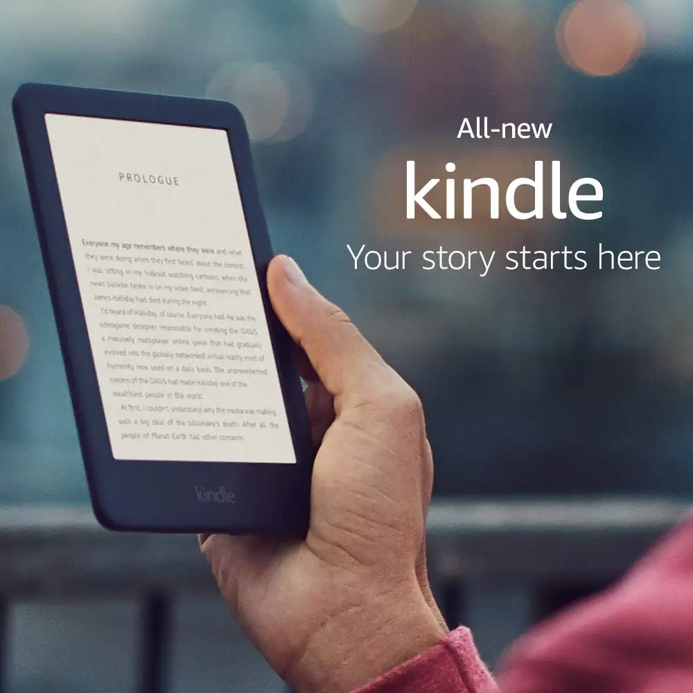Toute nouvelle version Kindle Black 2019, maintenant avec une lumière frontale intégrée, Wi-Fi 8GB eBook e-ink screen 6 pouces lecteurs de livres électroniques