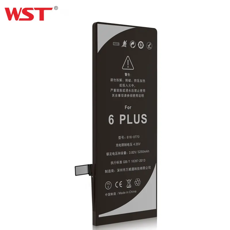 WST бренд батареи для iPhone 6 Plus Замена iPhone6 плюс 3250mAh сверхвысокой емкости 20%