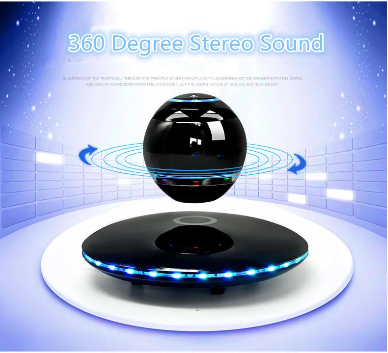 360 Вращающийся Bluetooth беспроводной динамик стерео сабвуфер звук умная Левитация