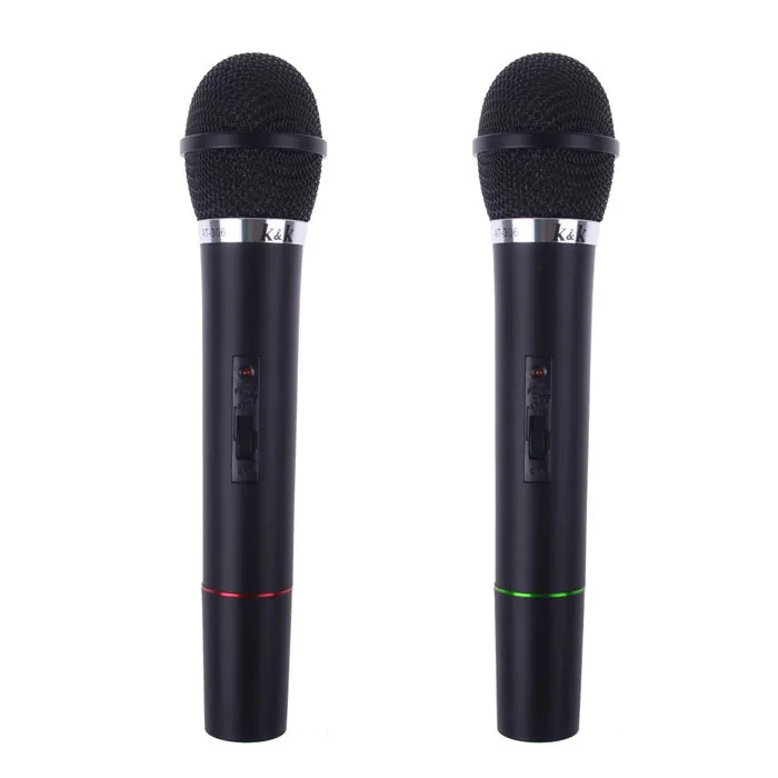 Black Профессиональная Беспроводная микрофонная система двойной ручной 2 x Mic беспроводной приемник Номинальная 4,5/5 на основе 44 отзывы клиентов# M09 - Цвет: Black