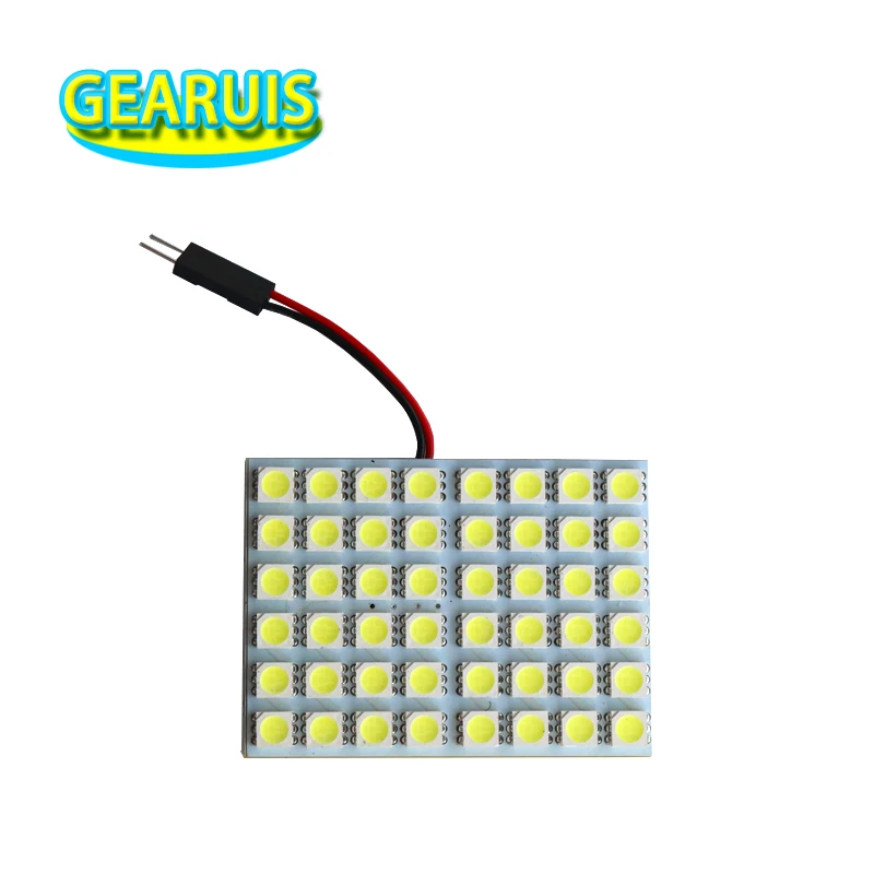 HK post free Dome Panel Светодиодная лампа 48 SMD 5050 LED внутренняя для дверсветильник с T10 Festoon 2