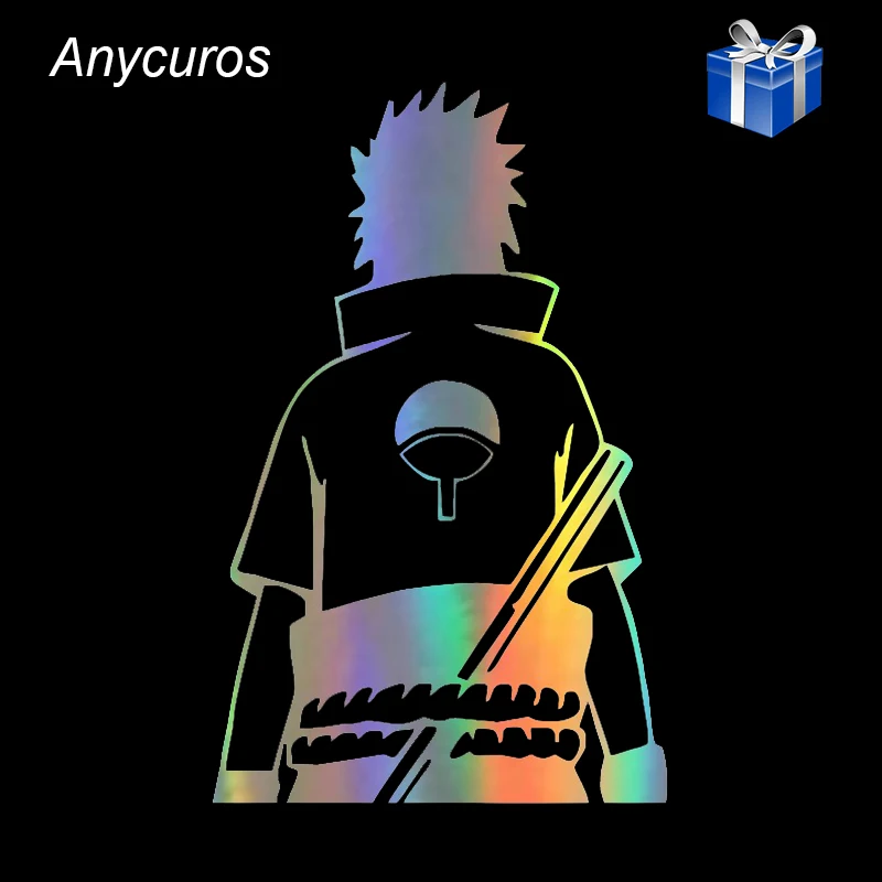 Anycuros Naruto Sasuke Uchiha аниме модные наклейки виниловые 10 9 см * 17 1 см|Наклейки на