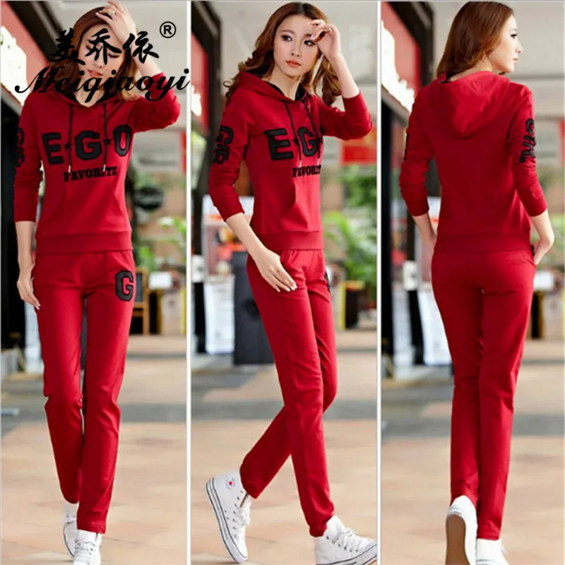 2018 весна новый стиль Для женщин с капюшоном пижамы длинные рукава брюки пижамные