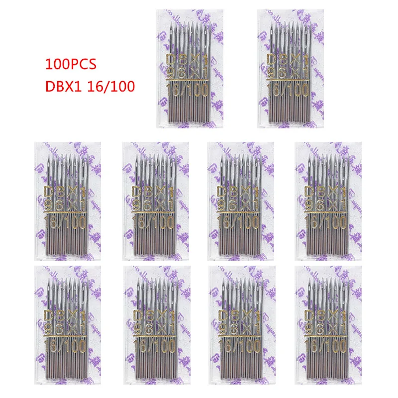 size 16 100 шт. Швейные иглы DBX1 подходят для всех брендов промышленные прямострочные швейные машины Singer 9#11#12#14#16#18# различные модели - Цвет: size 16