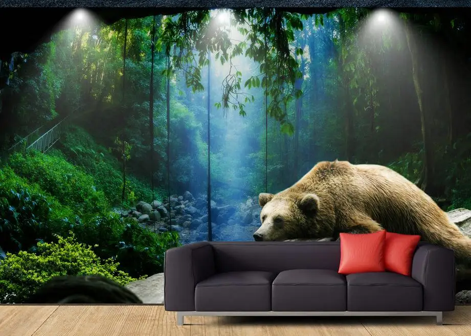 3d обои современные на заказ для украшения дома Природа Пейзаж Фон лес парк в