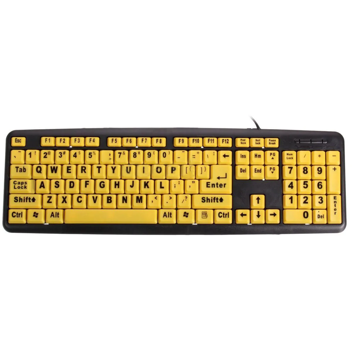 Желтая клавиатура для пожилых людей с большими буквами USB|keyboard keyboard|keyboard yellowyellow