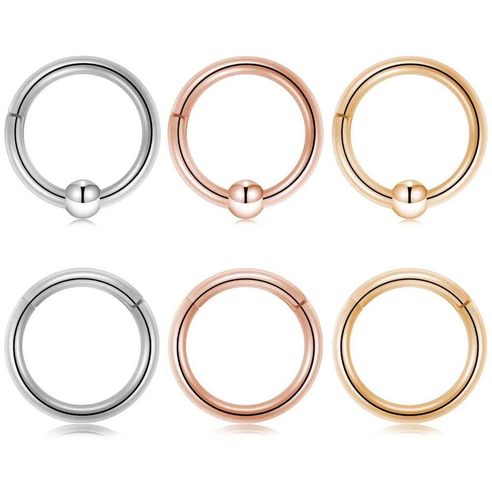 GAGABODY 16G 8/10 мм кольцо для носа хирургическая сталь Ноздри кольца Tragus Helix пирсинг