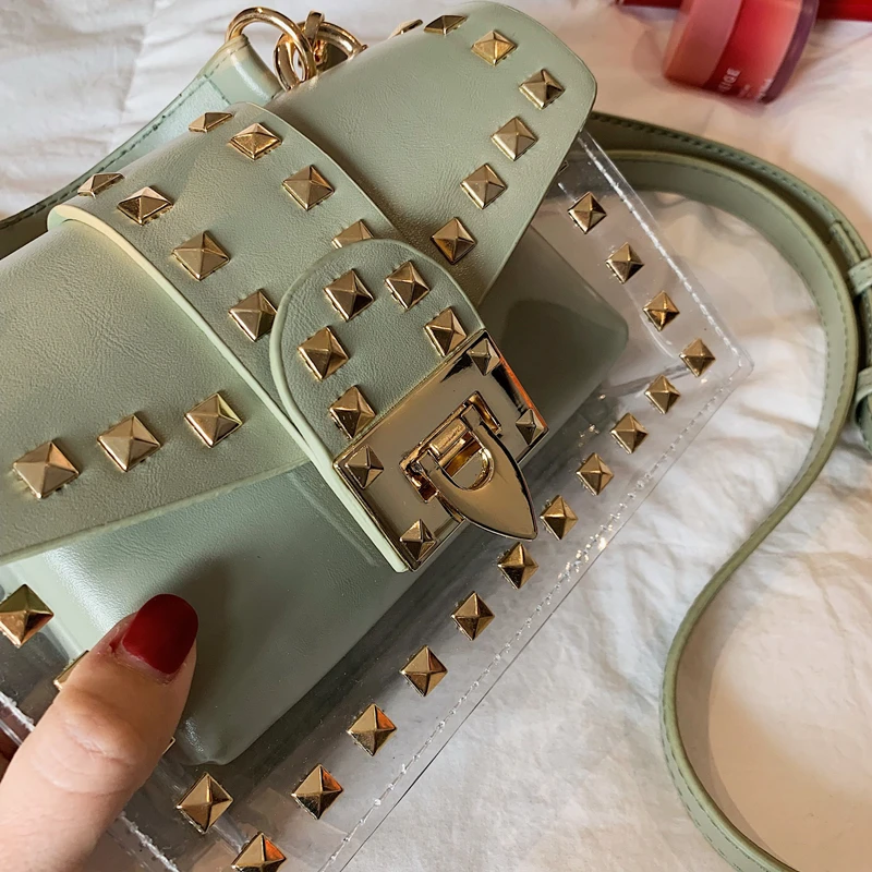 2019 дизайнерская Роскошная Брендовая женская сумка Прозрачная ПВХ Желе маленькая