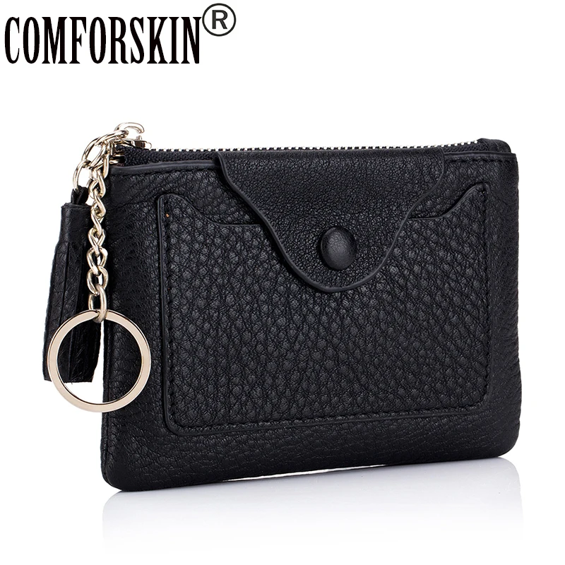 Бренд COMFORSKIN мягкие Кошельки для монет из 100% натуральной кожи 2019
