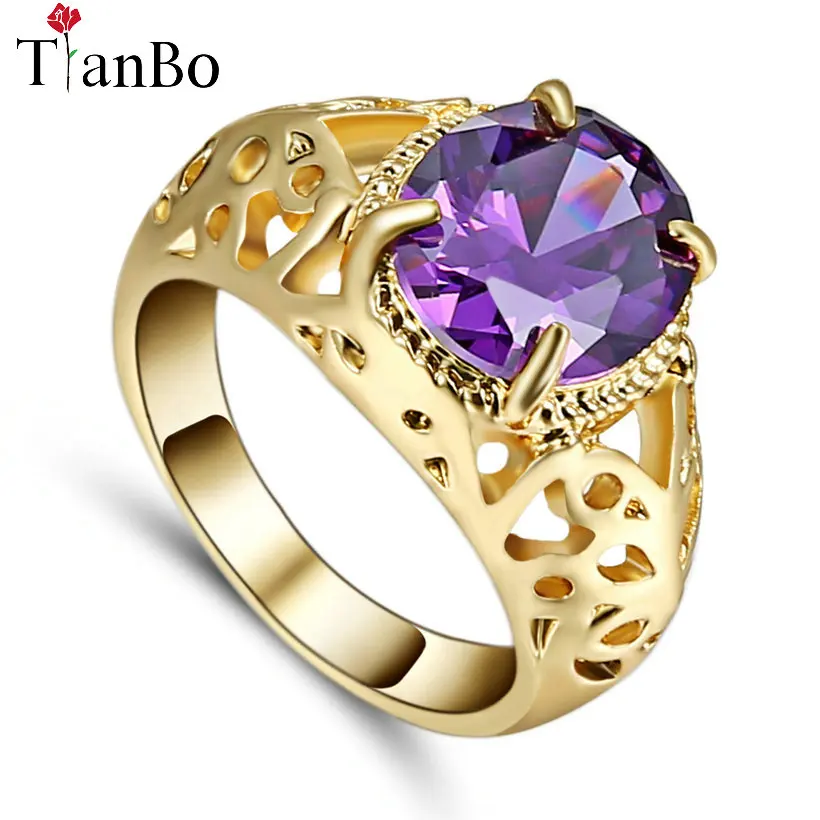 Женское кольцо с фиолетовым/оливковым цирконом Размер 8|fashion rings for women|rings womenrings women