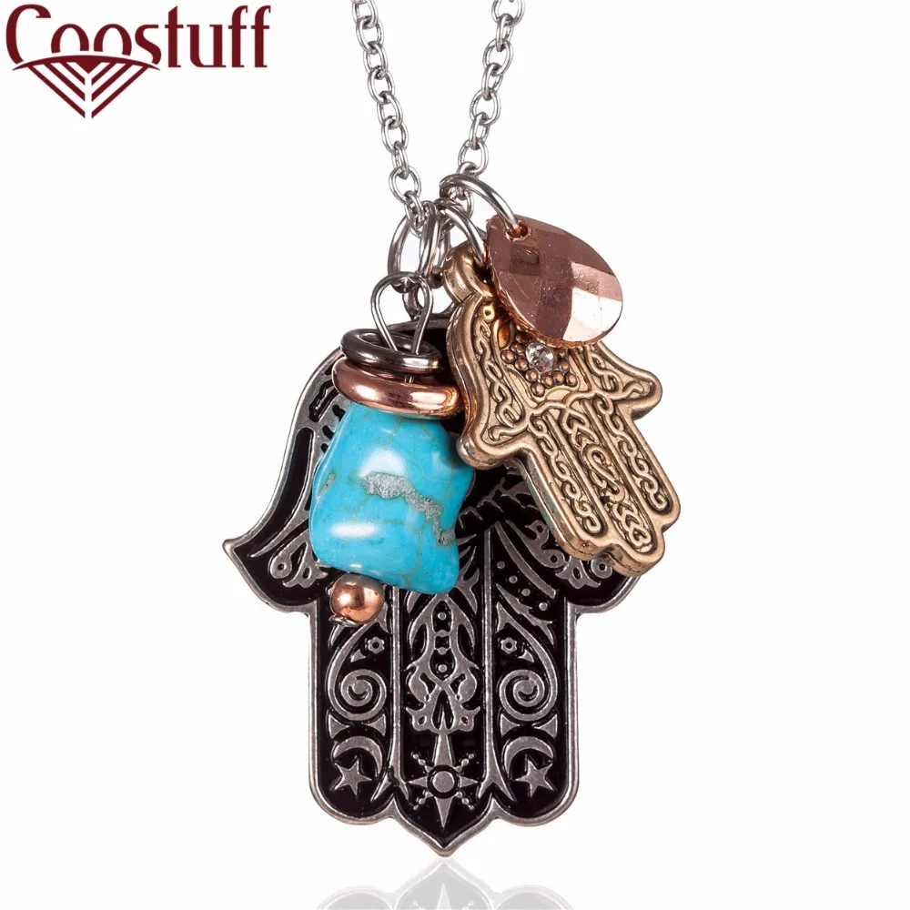 Винтаж красивые Для женщин jewelry мужчин основа для кулонов и ожерелья хамса руки