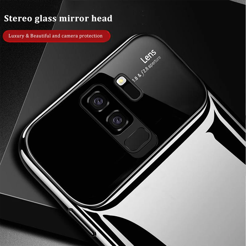 Holder Case For Samsung Galaxy S8 S9 Plus Note 8 9 Magnetic Ring Mirror Hard PC Back Cover Funda | Мобильные телефоны и