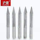 HUHAO 1 шт. хвостовик 4 мм 2 канавки прямые гравировальные биты глубокий резак для резьбы по дереву с ЧПУ V-образные биты инструменты для резьбы 60 мм Концевая фреза