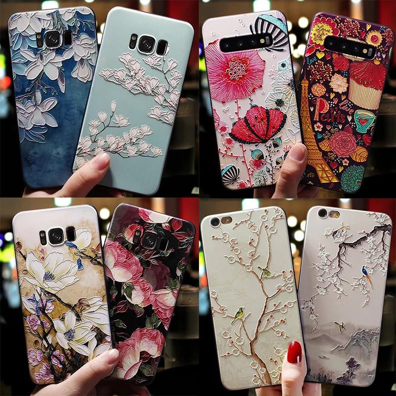 Силиконовый 3D чехол из ТПУ с тиснением для Samsung Galaxy A12 A21S A52 A72 A32 S21 Ultra S20 FE S10 S9 Plus S8 A51