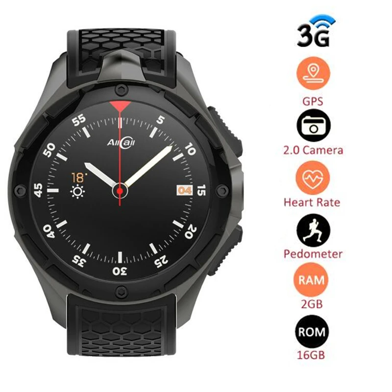 ALLCALL W2 3g IP68 Смарт часы 2 + 16 телефон 2MP камера 1 39 дюймов AMOLED экран Nano SIM wifi BT4.0 gps