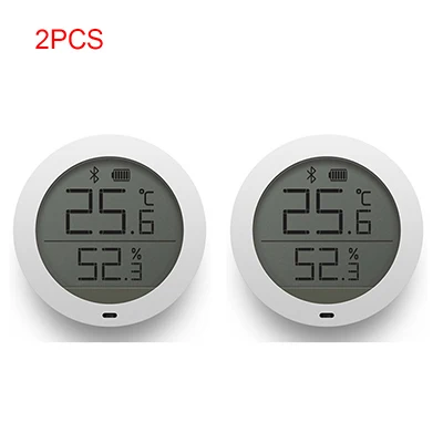 2pcs Xiao mi jia Bluetooth гигротермограф Высокочувствительный ЖК-экран умный гигрометр термометр датчик mi home App - Цвет: 2pcs
