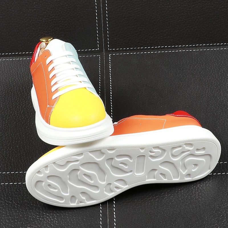 CuddlyIIPanda Men Fashion Casual Shoes Spring Autumn Thick Bottom Breathable Board Male Youth Trending Multicolored | Обувь