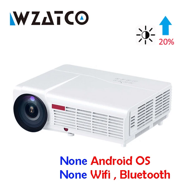 LED96W None Android WZATCO светодиодный 96 Вт 3D светодиодный проектор 5500 люмен Android 9,0 Smart Wifi full HD 1080P Поддержка 4k онлайн видео проектор для дома - Цвет: LED96W None Android