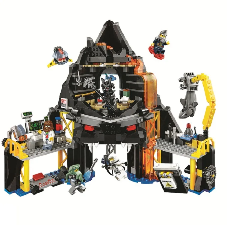 Bela ninjogoes Movie Garmadon's Volcano Lair 70631 строительный комплект совместимый с legoingly Кирпичи