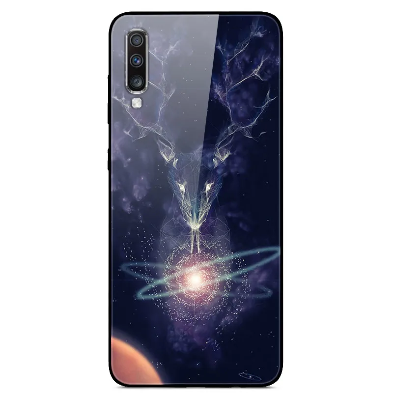 as photo 26 Роскошный стеклянный чехол для samsung Galaxy A70, чехол A 70, чехол на заднюю панель для samsung A70, чехол A705F 6,", ТПУ Рамка, бампер - Цвет: as photo 26