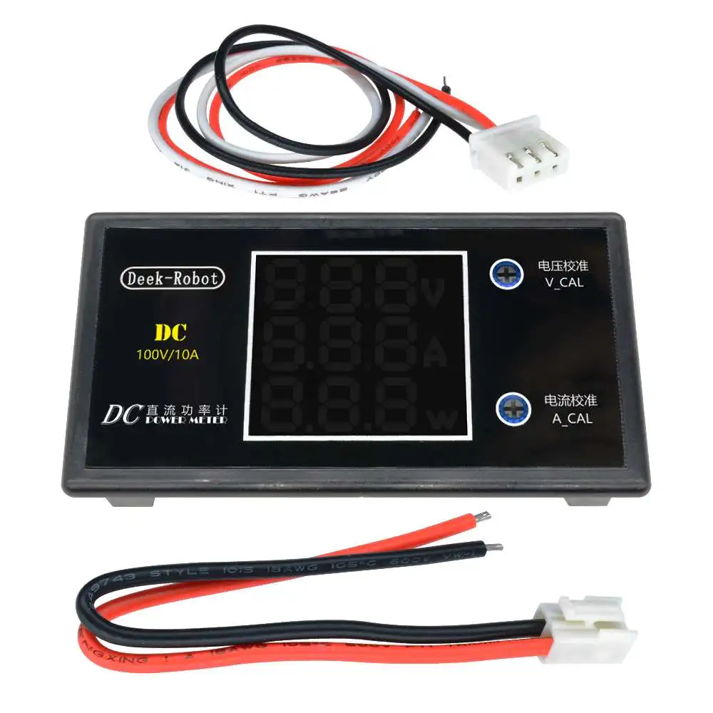 

DC 0-100V 10A LCD Display Digital Voltmeter Ammeter Wattmeter Voltage Current Power Meter Volt Detector Tester 12V 24V 36V 1000W