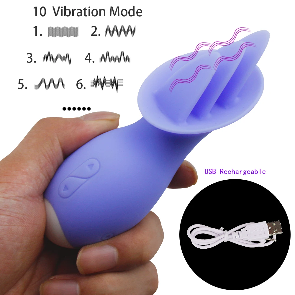 Лижущий язык вибратор 10 скоростей вагинальный массаж оральный G Spot киска