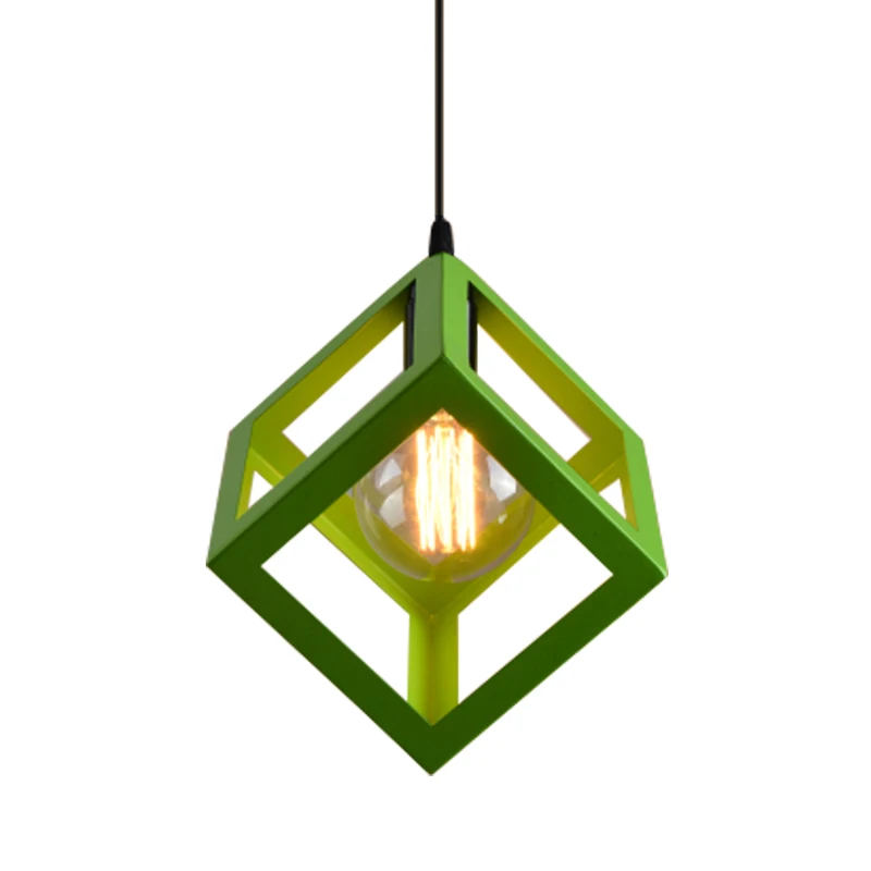 Винтажный куб подвесной светильник современный промышленный для баров