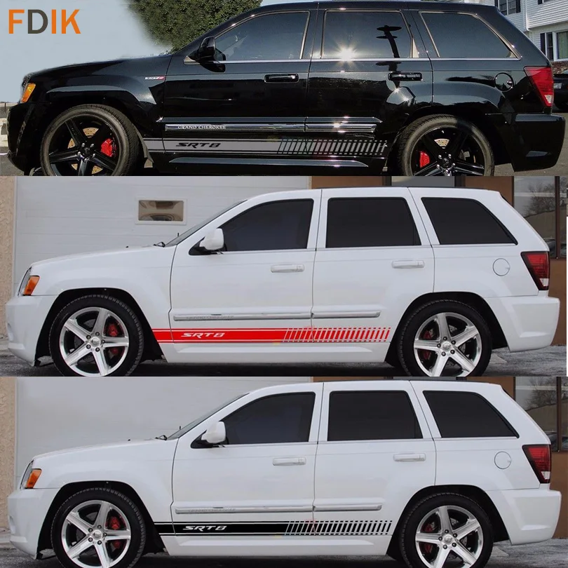Спортивные Гонки SRT8 S корпус дверь Талия линия графика виниловые наклейки для Jeep
