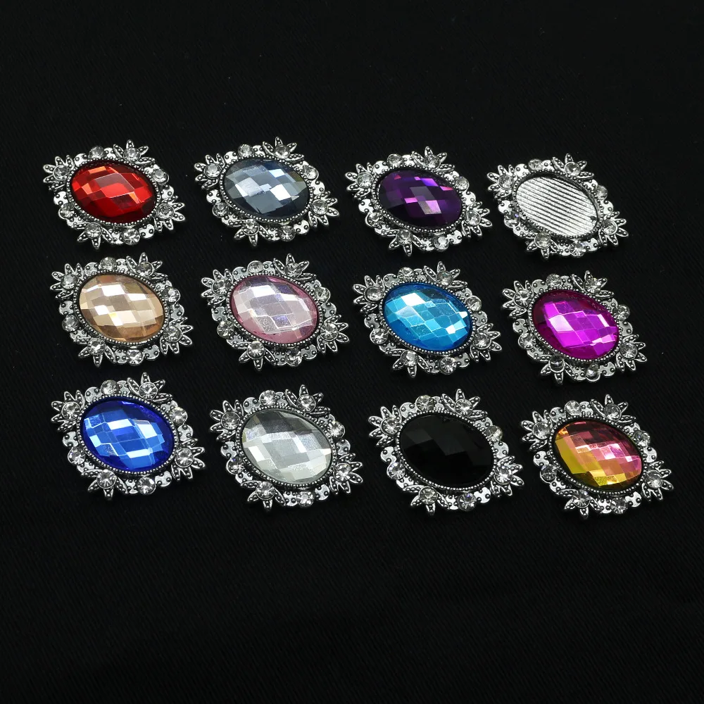 Новинка 10 шт. декоративные металлические пуговицы в стиле ретро|rhinestone buttons|metall