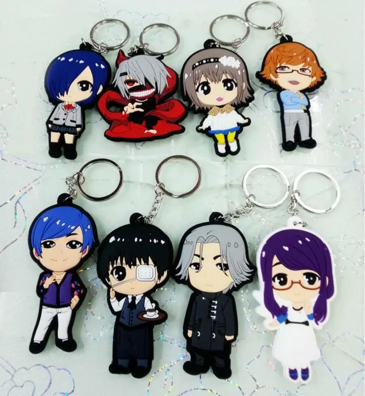 8 шт./лот Токийский Гуль Kaneki Ken Touka Kirishima Shuu Tsukiyama брелки из ПВХ|pvc figure|tokyo ghoultouka kirishima |