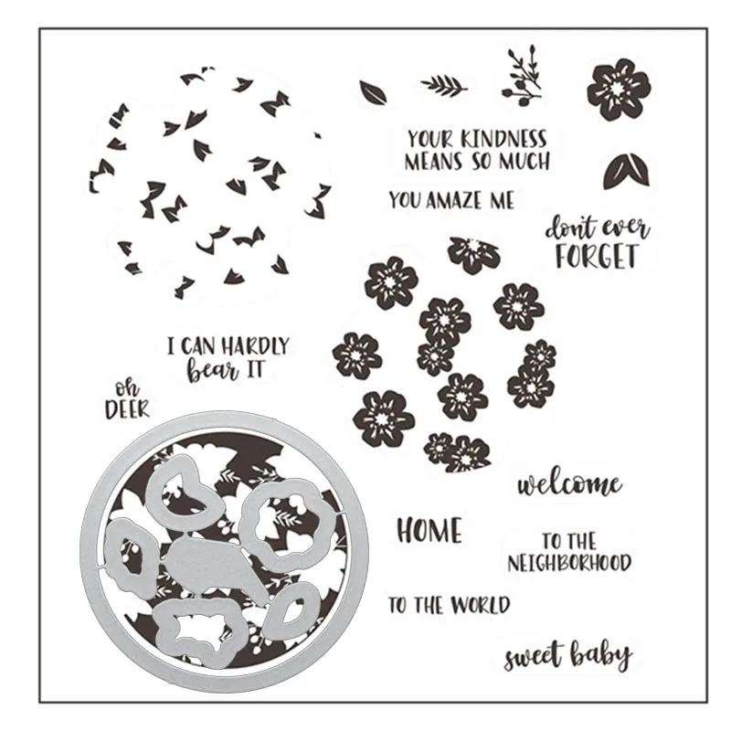 Прозрачные штампы подходящие для резки металла скрапбукинга/фотоальбома