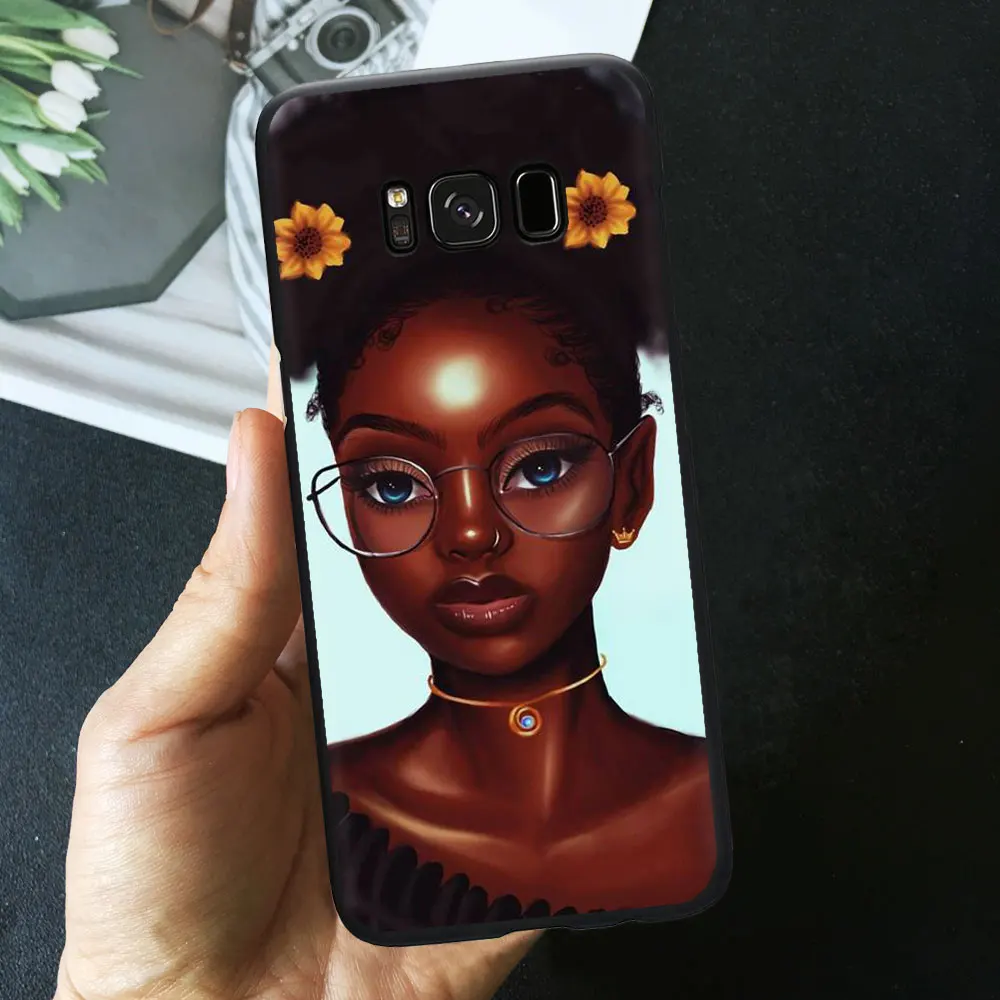 TPU A1071 Чехол для телефона Melanin Poppin queen для samsung S10 S9 S8 Plus S7 S7 Edge S10 E Afro Black Girl Magic rock Мягкий силиконовый чехол из ТПУ - Цвет: TPU A1071