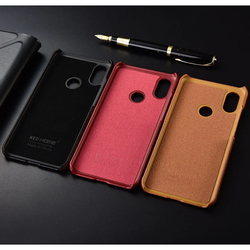 Kezihome для Xiaomi MI MAX 3 100% Оригинальный чехол из натуральной кожи Offical Cover MAX3 coque Back cover