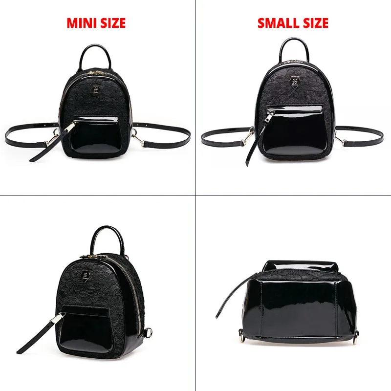 Рюкзак для Обувь девочек подростков мини Кружево черный 2018 дорожные сумки Для