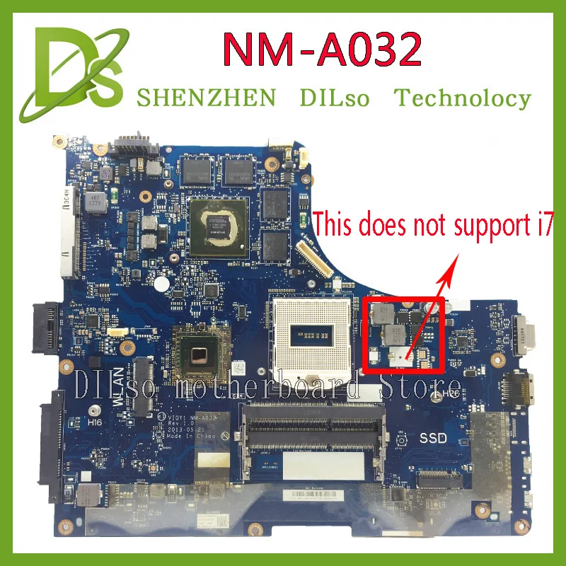 KEFU Y510P VIQY1 NM A032 REV: 1 0 материнская плата для ноутбука Lenovo GT750/755 тестовая плата|laptop