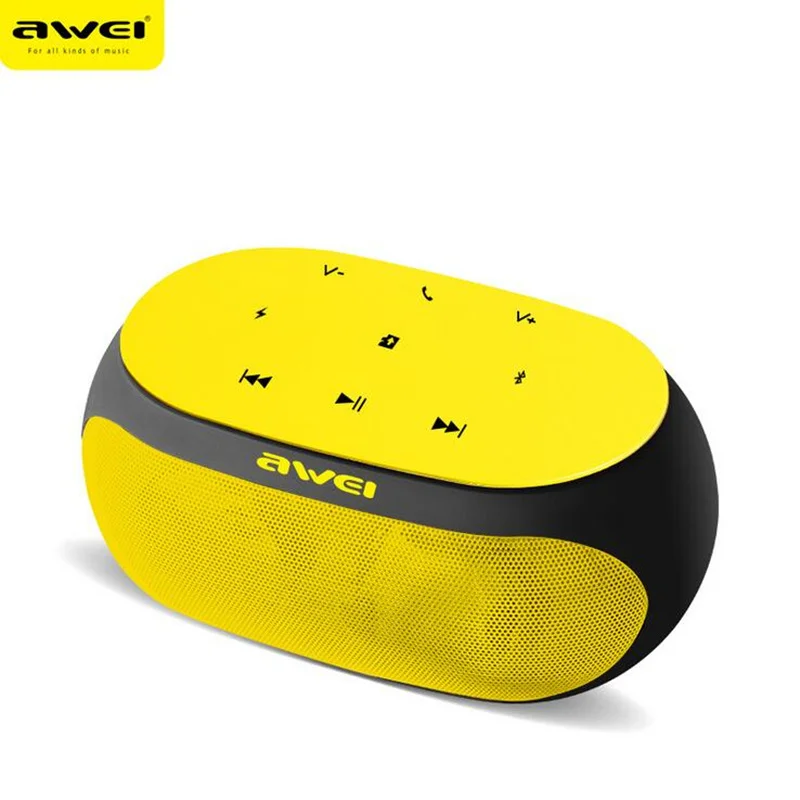 Цвет: желтый Awei Y200 Bluetooth динамик портативный беспроводной V3.0 Громкая Связь Динамик AUX Поддержка TF карта для iPhone для samsung громкий динамик s - Цвет: Цвет: желтый
