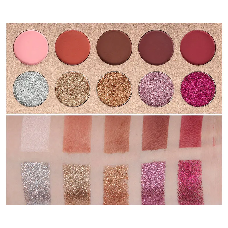 Beauty Glazed 10 оттенков пигментированные тени для век макияж Палитра блестящие