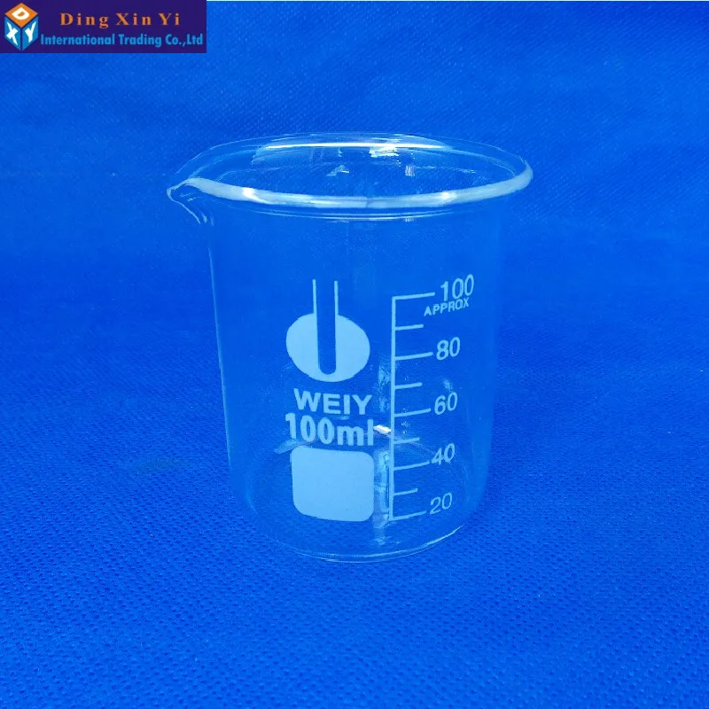 (12pieces/lot)Glass beaker 100ml Lab Supplies Good quality High boron material | Канцтовары для офиса и дома