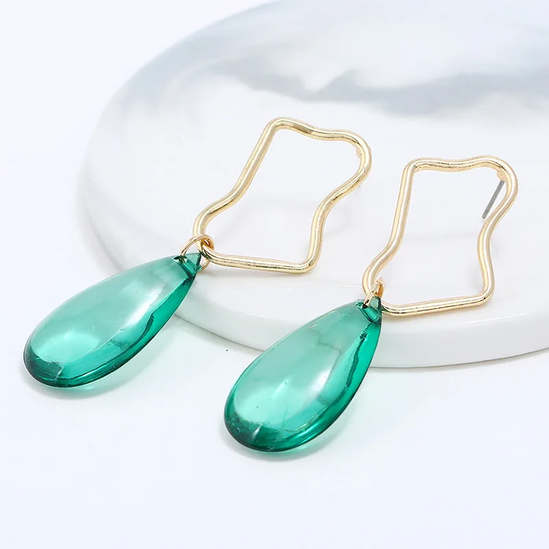 Doreen Box стильные серьги-гвоздики акриловые серьги Зеленые Синие Висячие