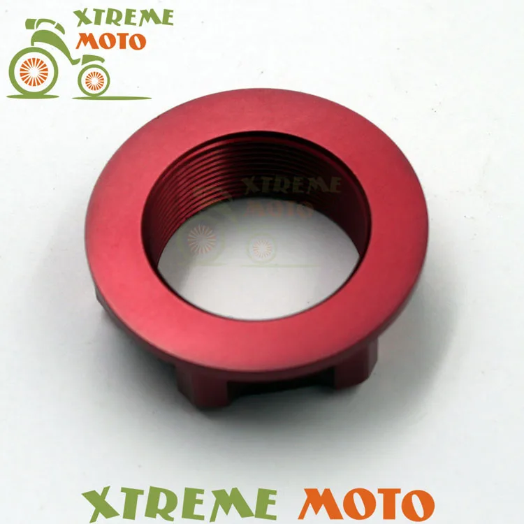 Красная заготовка с ЧПУ рулевой стержень гайка для Honda CR125 R 250R CRF250R 250X 450R 450X
