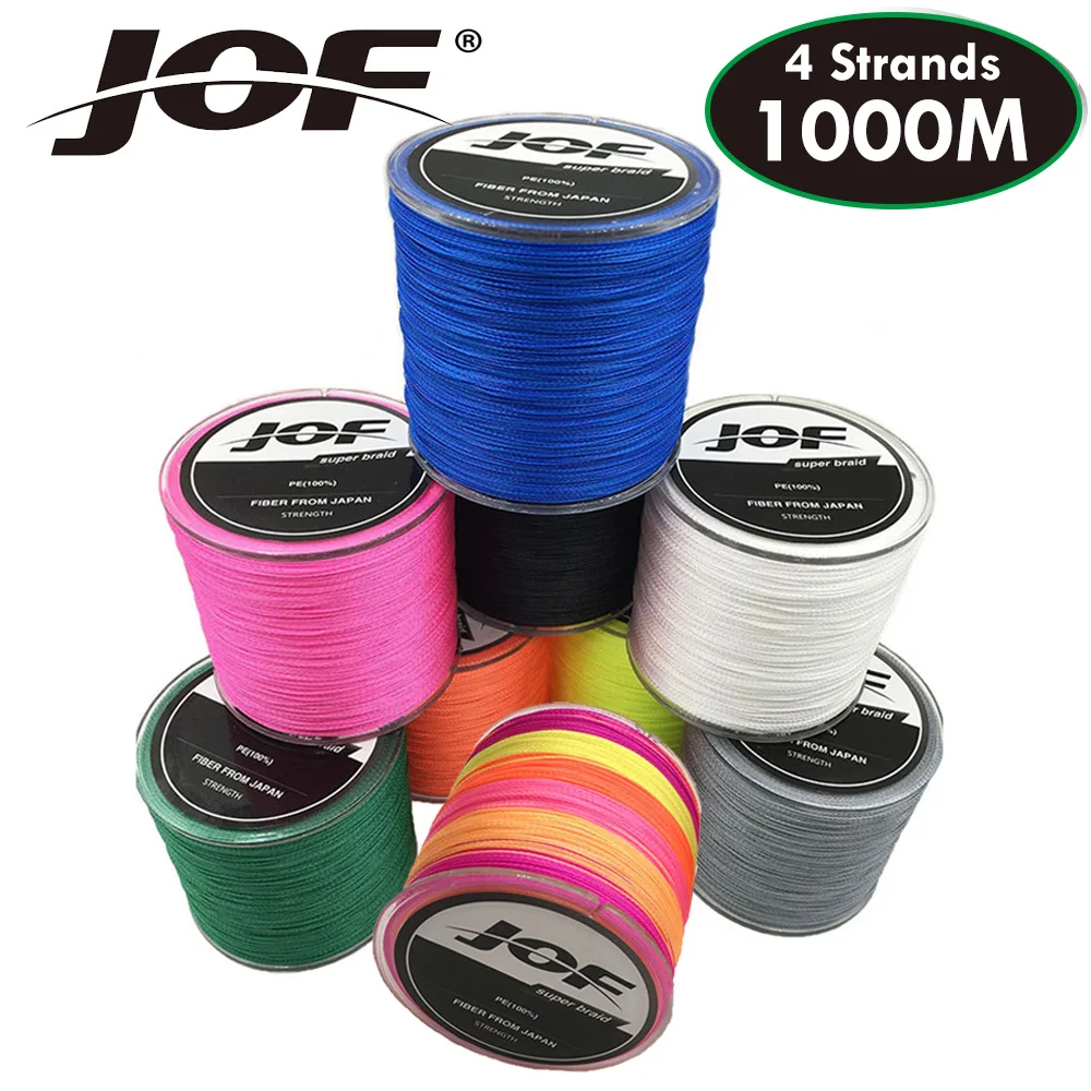JOF рыболовная леска 4 нити PE плетеная 1000 м многонитевая веревка Carpfishing Карп Япония