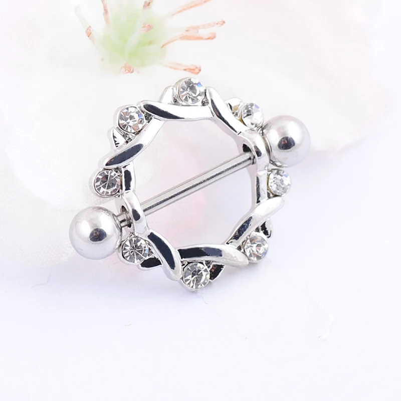 Кольцо из латекса в форме листа нержавеющей стали пирсинг кольцо для носа зажим