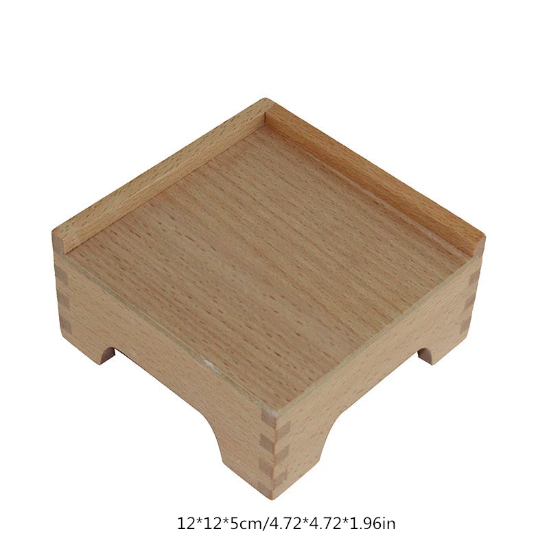 Деревянные детские игрушки Монтессори для обучения розовая башня с подставкой и