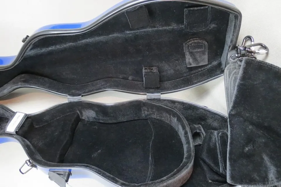 Высококачественный крепкий голубой чехол для скрипки из стекловолокна 4/4 два